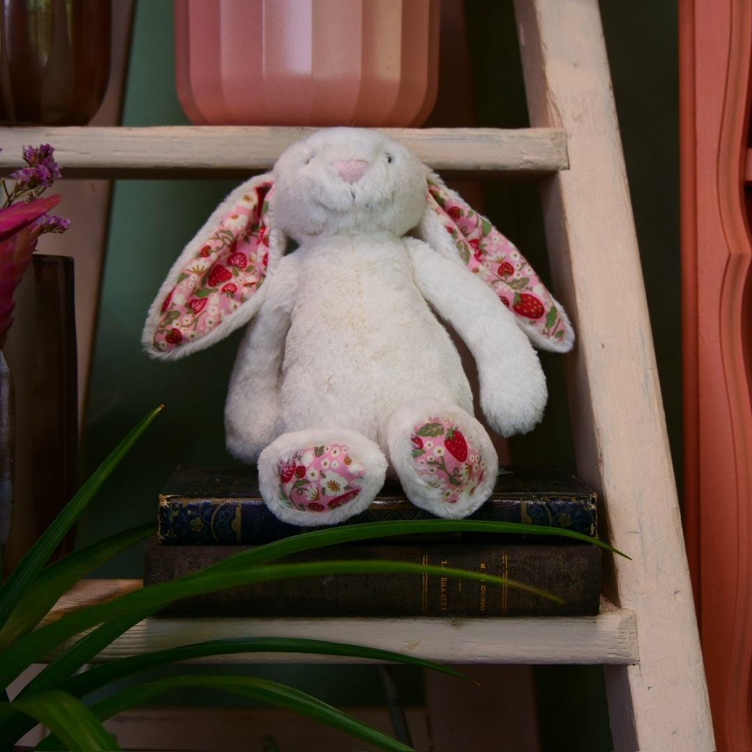 JELLY CAT - Peluche lapin avec motif floral