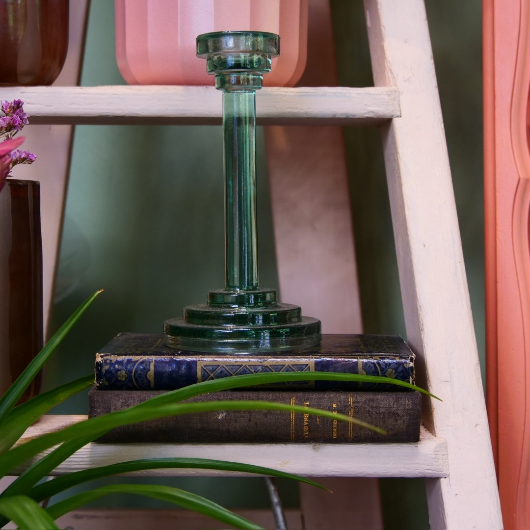 MADAM STOLTZ – Bougeoir en verre vintage