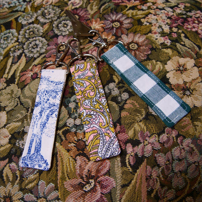 MYOSOTIS - Porte-clé Carreaux blanc et vert