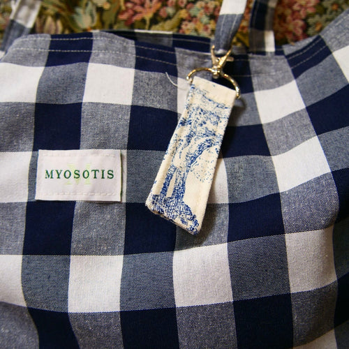 MYOSOTIS - Porte-clé Blanc et bleu