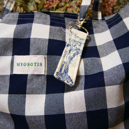 MYOSOTIS - Porte-clé Blanc et bleu