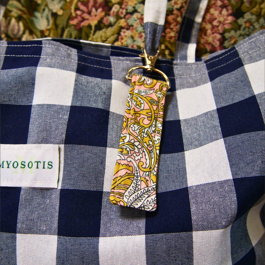 MYOSOTIS - Porte-clé Carreaux blanc et vert