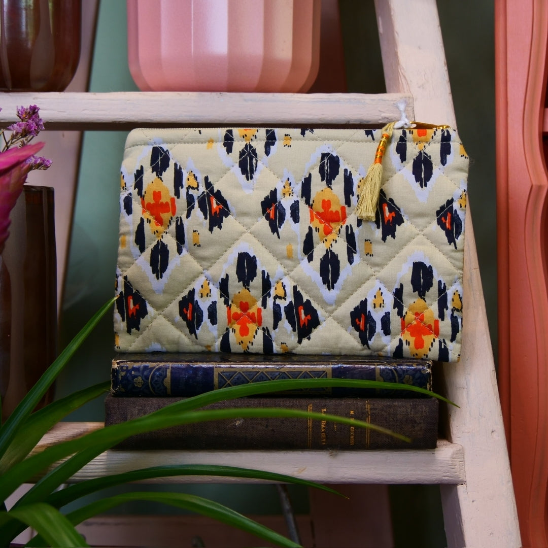 MADAM STOLTZ - Pochette en tissu imprimée