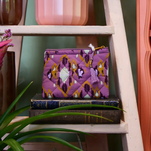 MADAM STOLTZ - Petite pochette en tissu imprimée