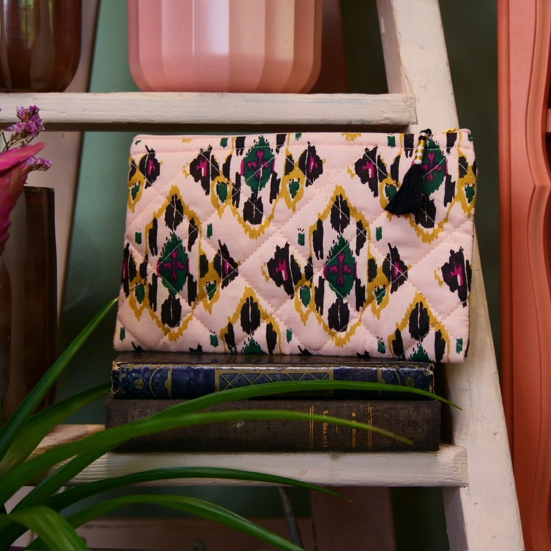 MADAM STOLTZ - Pochette en tissu imprimée