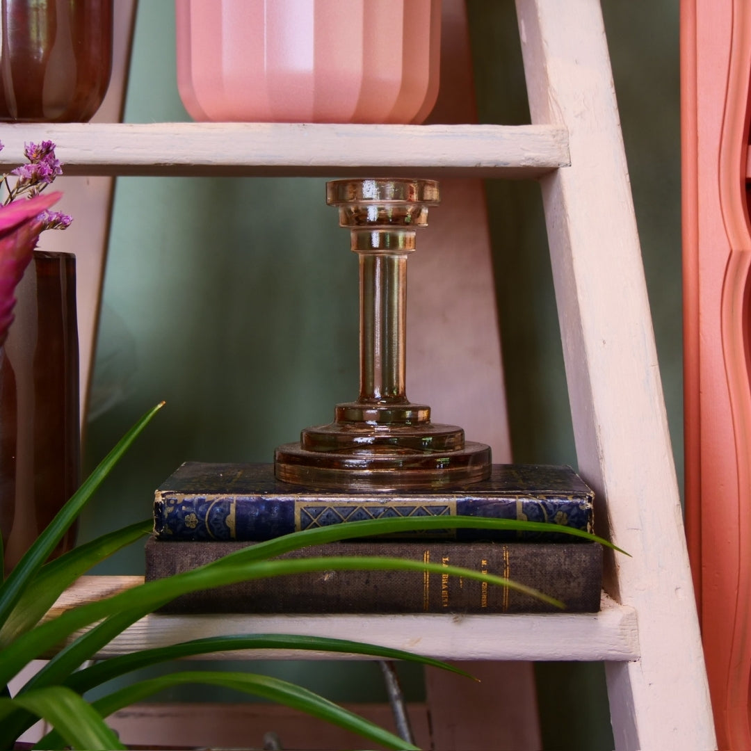 MADAM STOLTZ – Bougeoir en verre vintage