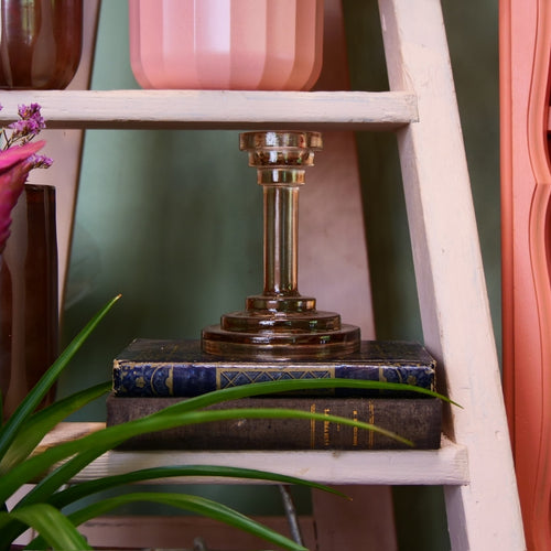 MADAM STOLTZ – Bougeoir en verre vintage