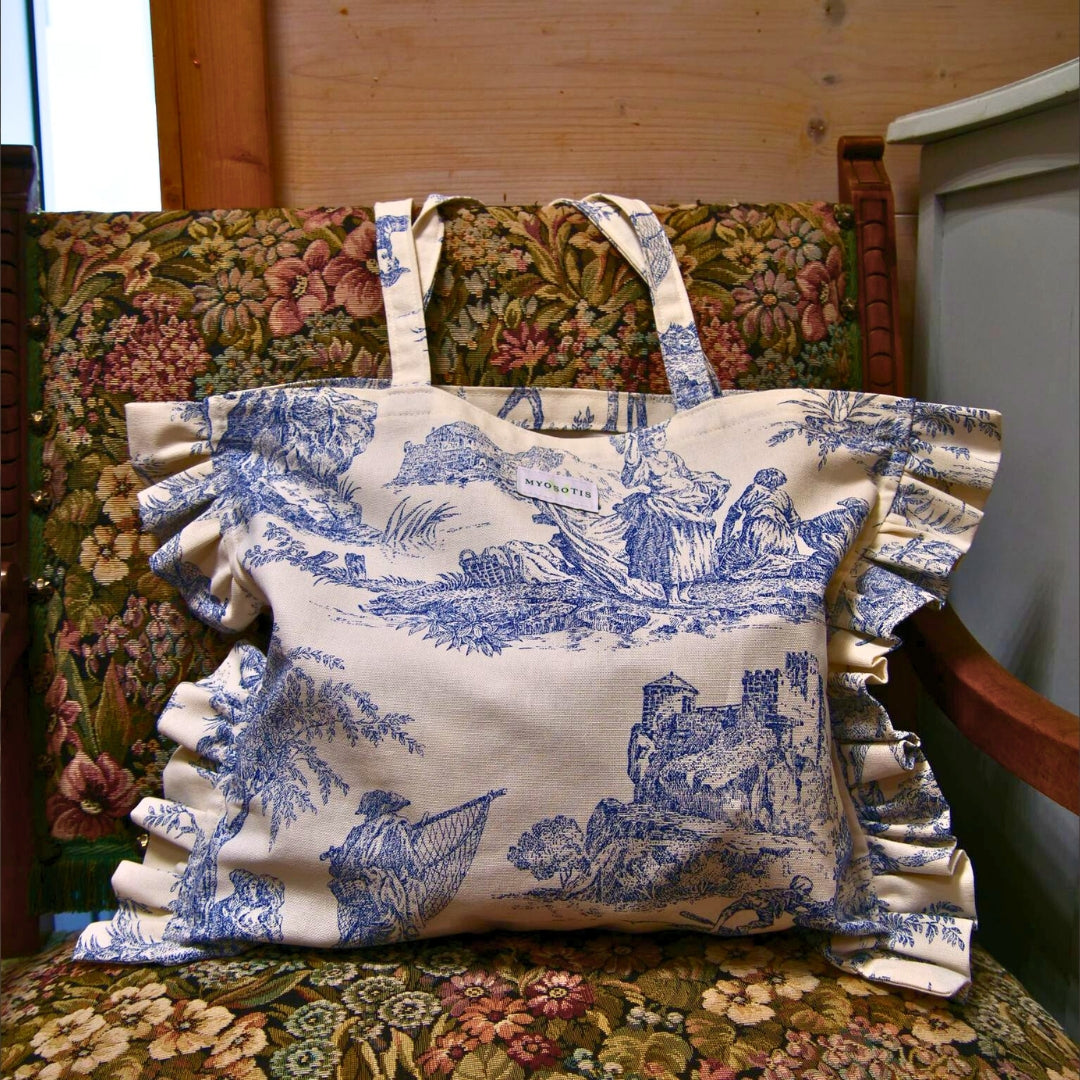 MYOSOTIS - Tote Bag Coloré orange et rose