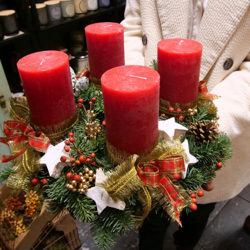 Kit couronne avec bougie (de l'Avent) à faire soi même - [PRÉCOMMANDE]