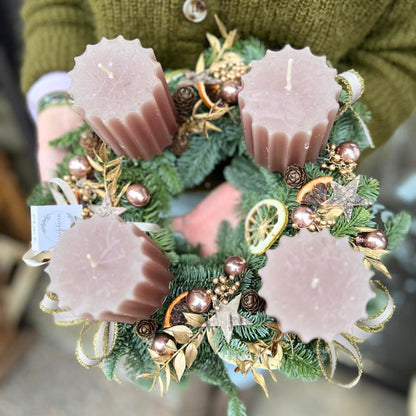 Kit couronne avec bougie (de l'Avent) à faire soi même - [PRÉCOMMANDE]