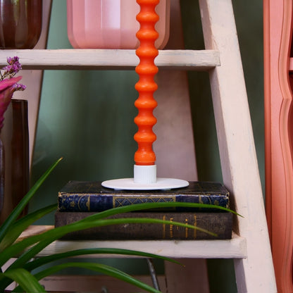 RÄDER – Bougeoir “Rayons” en porcelaine blanche