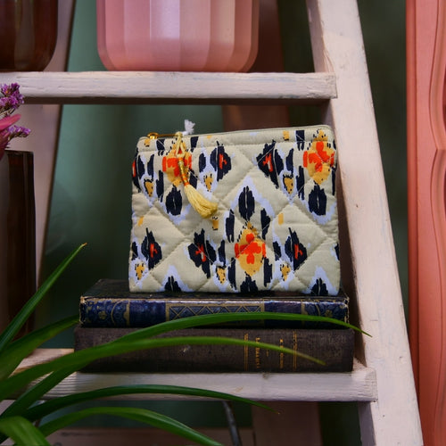 MADAM STOLTZ - Petite pochette en tissu imprimée