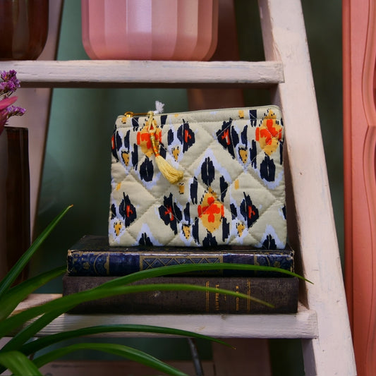 MADAM STOLTZ - Petite pochette en tissu imprimée