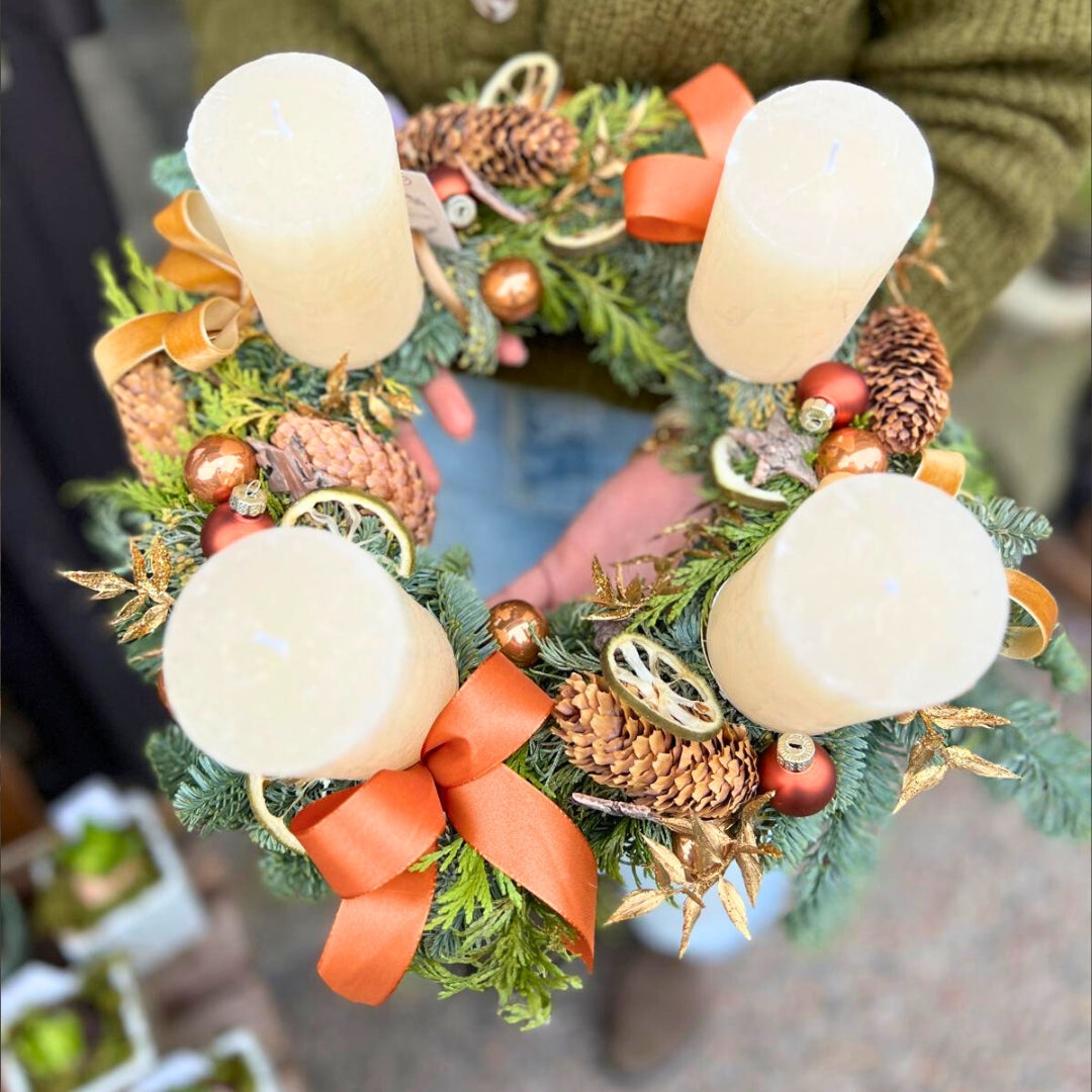 Kit couronne avec bougie (de l'Avent) à faire soi même - [PRÉCOMMANDE]
