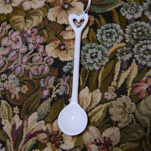 RÄDER - Cuillère cœur en porcelaine blanche