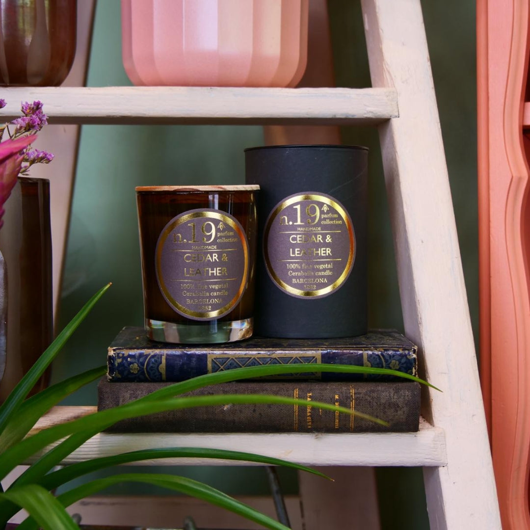 CERABELLA - Bougie parfumée N°19 Cèdre & Cuir