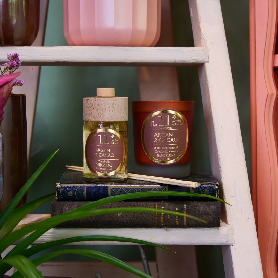 CERABELLA - Bougie parfumée & diffuseur d'ambiance N°11 Argan & Cacao