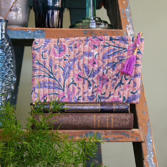 MADAM STOLTZ - Pochette en tissu imprimée