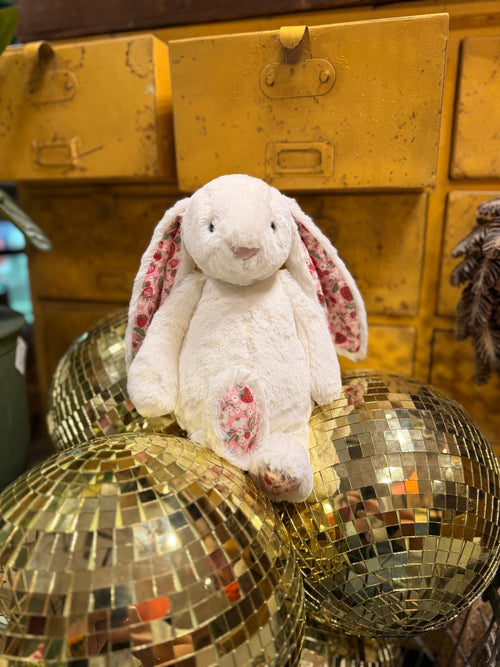 JELLY CAT - Peluche lapin avec motif floral