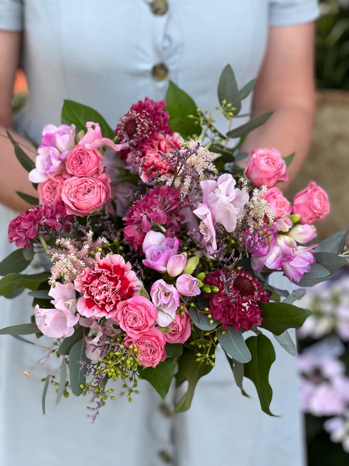 MYOSOTIS - Bouquet de fleurs fraîches - Tons roses