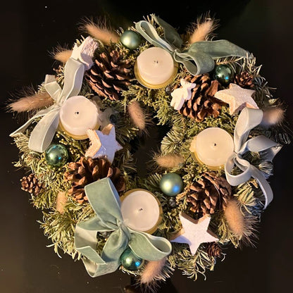 Kit couronne avec bougie (de l'Avent) à faire soi même - [PRÉCOMMANDE]